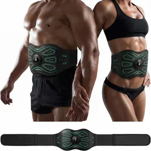 Abdominal Muscle Training Belt | Suitable for both men and women, 6 workout modes, 18 levels of intensity adjustment, Velcro waist belt | Rechargeable battery
