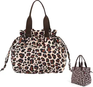Lunch Bag for Women  Drawstring Insulated Lunch Box Stain-Resistant Large Cinch Closure Lunch Bags for Work Office