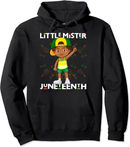 Little Mister Juneteenth 1865 Black Melanin Son Boy Bruh Men Pullover Hoodie - Codyweav Shop 46B0B1BPGN5S