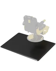 Barber Chair Mat 3 ft x 4 ft Anti-Fatigue Salon Mat Black Rectangle 1/2 in Thick Non-Slip Durable Comfort Support Mat for Salon Use