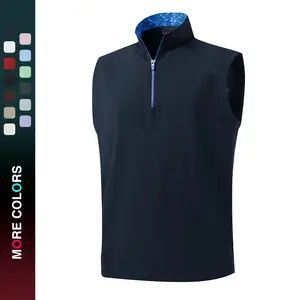MAELREG Men's Golf Vest Dry Fit  Moisture Wicking Performance Sports Sleeveless Mens Lightweight Vest Pullover Quarter Zip