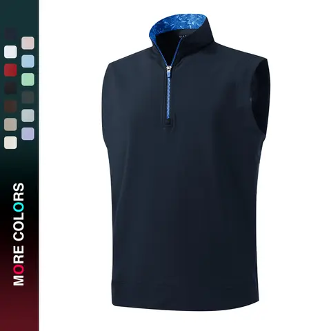 MAELREG Men's Golf Vest Dry Fit  Moisture Wicking Performance Sports Sleeveless Mens Lightweight Vest Pullover Quarter Zip