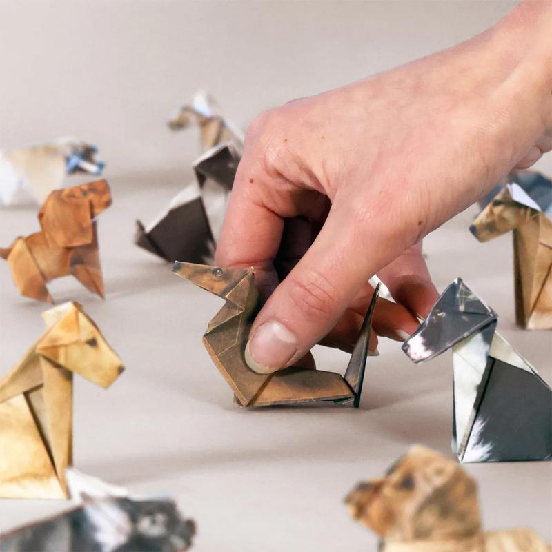 DIY Paper Dog Origami Kit - Assorted Cute Puppy Craft Set | Ideal for Kids’ Creative Play, Party Favors or Desk Toys | Easy Instructions for 3D Foldable Dog Figures (Great for Family Bonding)