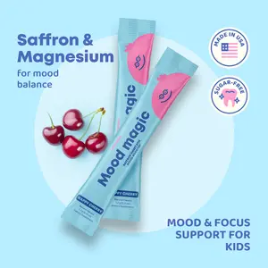 JoySpring Saffron Mood Magic Cherry Pixie Stix – 25 Stick Packs Supplements Designed to Support Calm Balance and Relaxed Focus