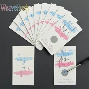 Premium Gender Reveal Scratch Off Cards, Baby Sex Revealing Game Props, Fun Party Scratch Card Supplies for Gender Reveal Celebration, Baby Shower Decor, Boy or Girl Announcement Party Favors for Family Friends Gathering Decorations