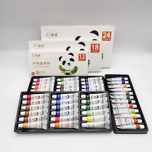 Acrylic Paint Set, 1 Set 12/18/24 Colors Acrylic Paint with Storage Box, Multipurpose Professional Art Paint Set for Artists, Students, DIY Craft, Artist Bundle