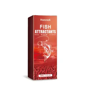 Red Worm Scent Fish Attractant Liquid, 60ml Bait Additive for Freshwater Saltwater Fishing, Enhances Lure Appeal for Bass Trout