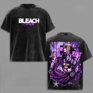 BLEACH Washed T-shirt Year round clothing New Model Unisex Plus Size personality 2Clothes High-end Luxury high quality Breathable