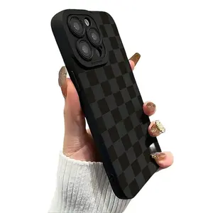 Checkerboard Pattern Phone Case, Full Body Shockproof Smartphone Protective Cover, Protector, Phone Accessories Compatible with iPhone 11 12 13 14 15 16 Pro Max, Casing