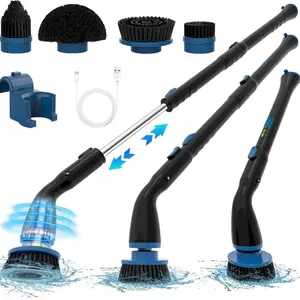 Ultimate Electric Spin Scrubber - 4 Brush Heads, Cordless & Adjustable Handle for Effortless Cleaning