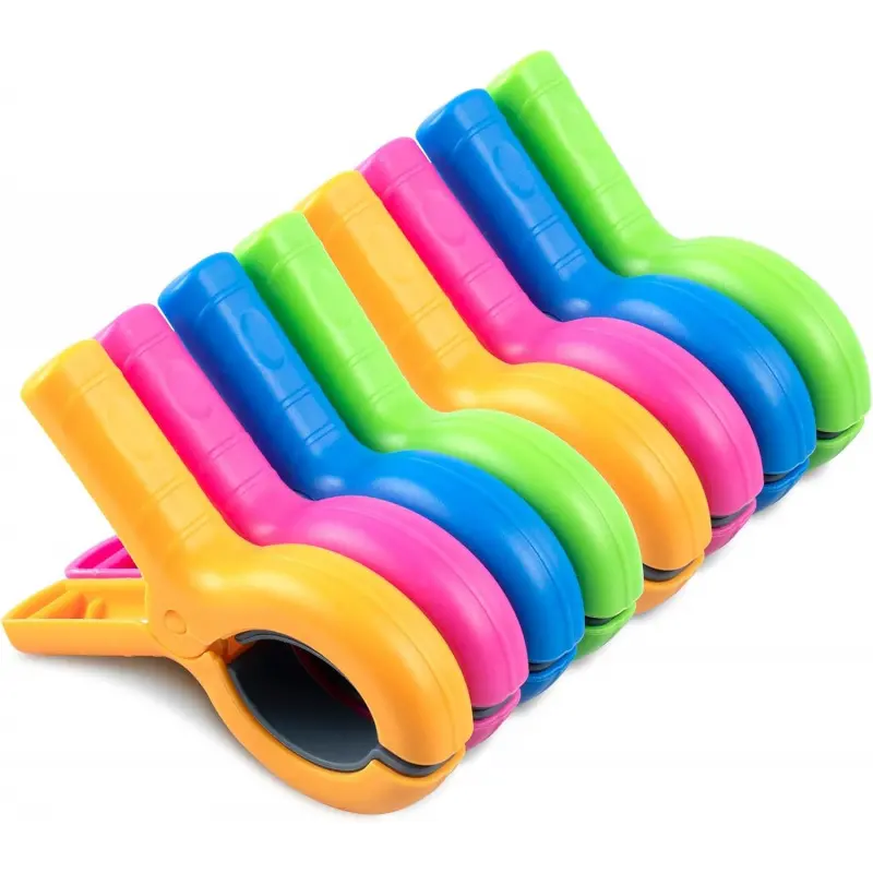 Large Beach Towel Clips for Beach Chairs, 8 Pcs Towel Holder for Beach Chair Pool Chair on Cruise, Size Heavy Duty Clothes Pins, Beach Chair Clips to Beach Accessories Must Haves