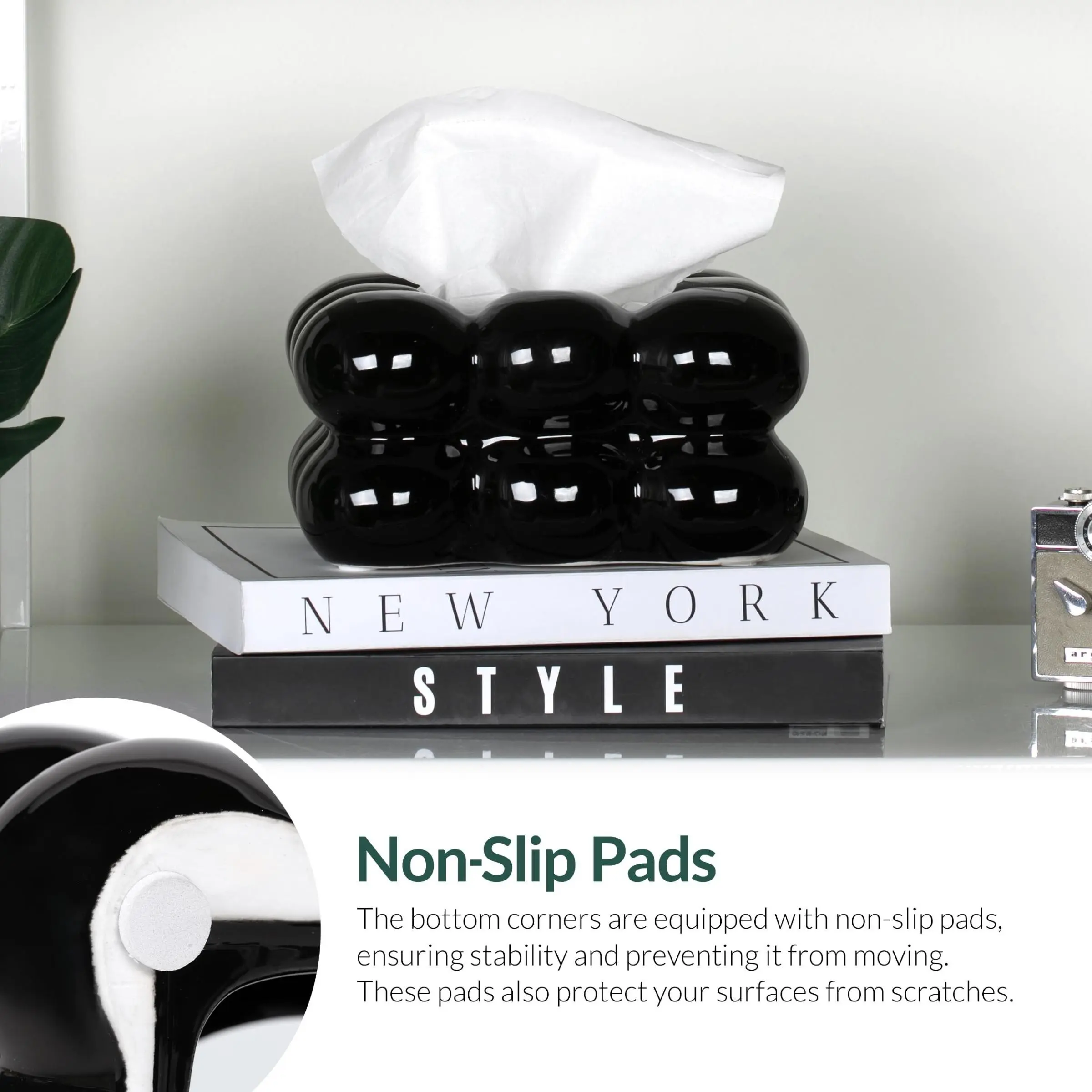 Decorative Ceramic Paper Towel Holder, Tissue Holder, Modern Design, Bathroom Gadgets, Suitable for Bathroom, Living Room, Bedroom, Kitchen, Office, Home Decor, Bathroom Decorations