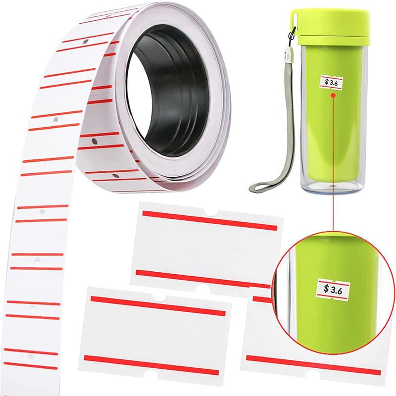 SJPACK Price Gun Labels 10 Rolls 6000pcs White Price Paper Tag Sticker Gun Labeller Refill for MX 5500