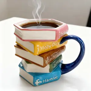 11oz Book Mug - Gift For Book Lovers - Bookshelf Gifts - Bookish, Bookworm Gifts - Bookshelf Mug - Book Mug For Women, Reader, Librarian
