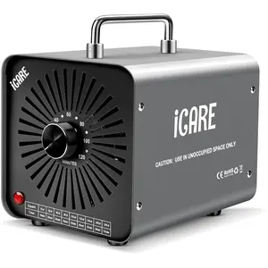 Ozone Generator 48000mg/h Ozone Machine for Odor Removal High Capacity Ozone Odor Eliminator for Home Car Smoke Pet Basement Industrial Air Purifier with 120 Min Timer Covers 4000 Sq.Ft