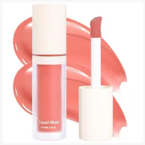 Dewy Liquid Blush for Cheeks, High Pigment Buildable Cream Blush, Long-Lasting Natural Glow - Hydrating Formula Lightweight Makeup Radiant Flushed Cheeks