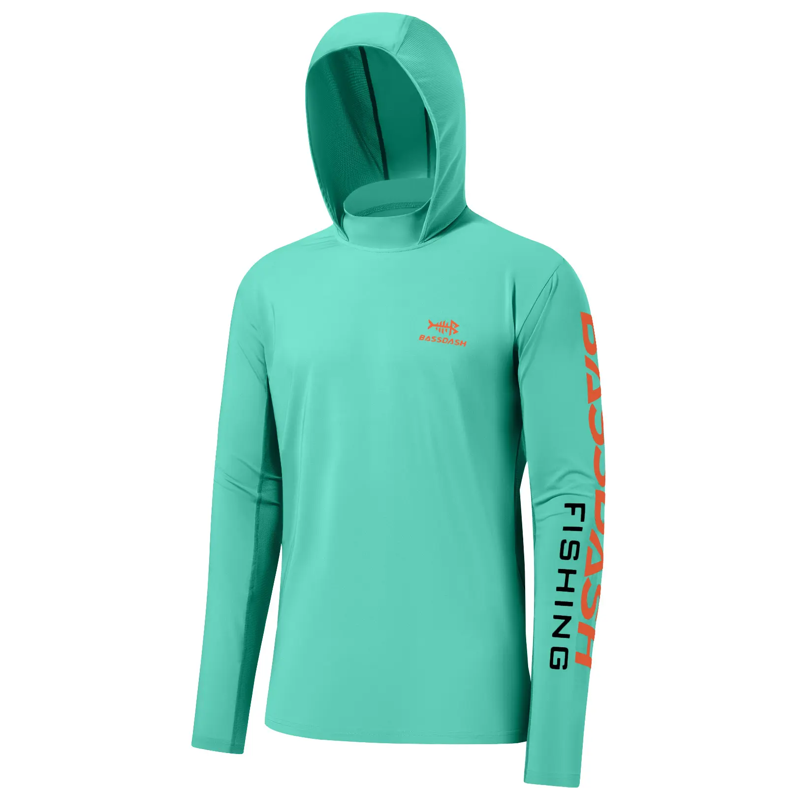 Bassdash UPF 50+ Men’s UV Sun Protection Long Sleeve Hooded Fishing Shirts