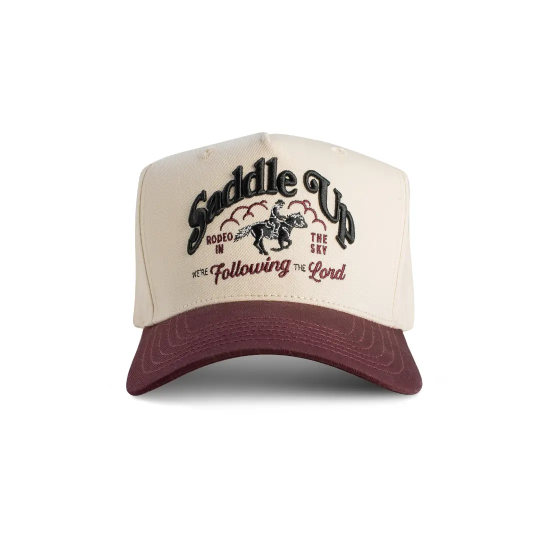 Rodeo In The Sky 5-Panel Structured Cotton Snapback Trucker Cap