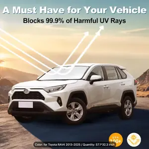 Toyota Rav4 Sunshade, Foldable Front Windshield Shade, UV Protection, Trd Off-Road Kit, Le Xle Xse Hybrid Adventure Accessories, Sun Shade Portable
