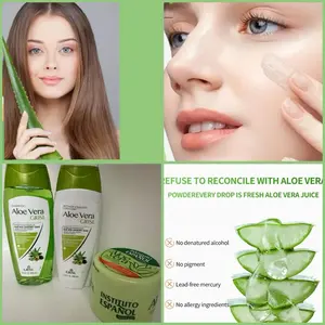 Grisi Aloe Vera Shampoo Conditioner & Cream Set by Instituto Espanol - Natural Extracts Formula for Hair Care