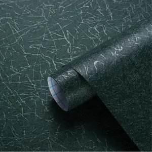 Contact Paper Blackish Green Silk Wallpaper Textured Green Contact Paper Removable Wallpaper Peel and Stick Modern Solid Color Contact Paper for Walls Vinyl Rolls 78.7"x 17.3"