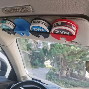 (FS) Universal Clip - On Car Visor Dip Can Holder, Compact Durable Organizer,Essential Accessory for Zyn Pouches,Gift for Boyfriends or Husbands, Also Great for Free Storage|   Perfect for Cars, Trucks, SUVs