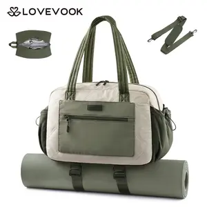 LOVEVOOK Women’s Gym Duffel Bag with Yoga Mat Holder & Wet Pocket, Lightweight Carry On Weekender, Personal Item Travel Bag for Workout, Dance, Ballet. DealsForYouDays