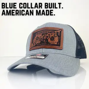 Dollar Ain't Nothin Hat  Richardson 6 panel Trucker Custom Leather Patch