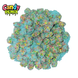 Candy Remix Extreme Sour Rainbow Crunch Clusters, 4oz Multiple Bold Fruit Candies - Viral Small Batch Treat, Storable at Room Temp