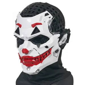 Halloween Cosplay Face Mask, Full Face Costume Mask for Adult Men Women, Lightweight Breathable Party Mask, Ideal for Halloween Dress Up Cosplay Event Photo Prop, Comfort Fit Elastic Strap Face Cover for Holiday Party Outfit Accessory