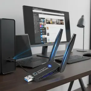 1300Mbps High Speed USb wiFi Adapter for Desktop Pc Laptop | Dual Band 5Ghz & 2.4Ghz \ dual High Gain Antennas | Windows 11/10/8/7/Vista/Xp compatible