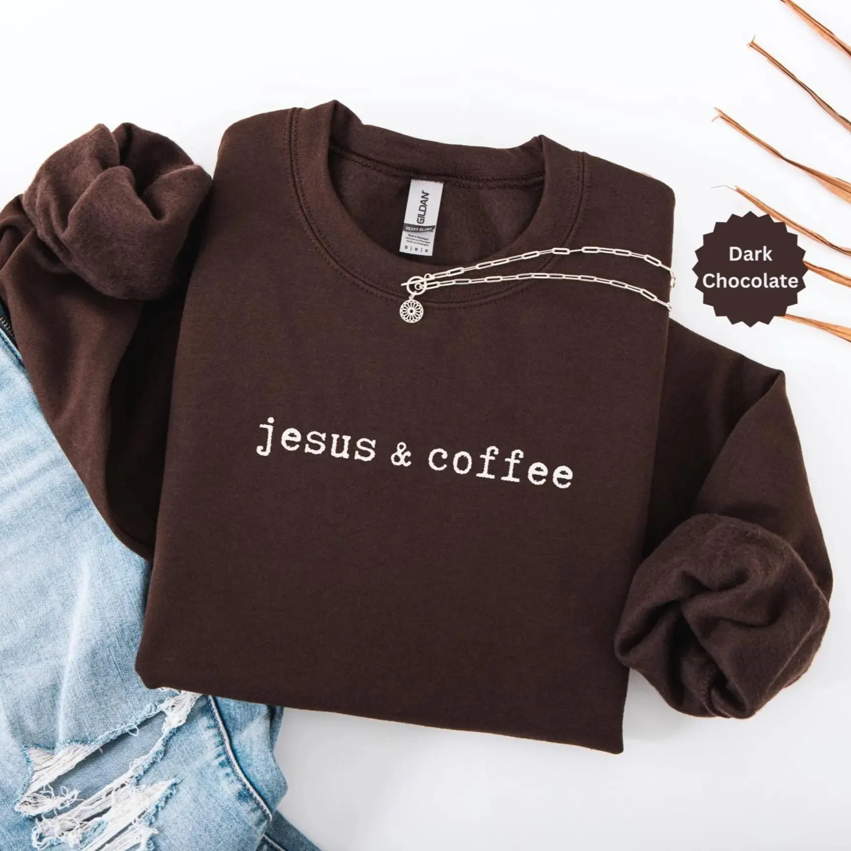Coffee And Jesus Sweatshirt or Shirt- Bible Verse Shirt, Christian Apparel, Inspirational Crewneck, Faith and Caffeine Top, Trendy Religious Gift