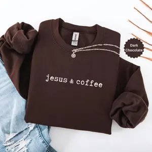Coffee And Jesus Sweatshirt or Shirt- Bible Verse Shirt, Christian Apparel, Inspirational Crewneck, Faith and Caffeine Top, Trendy Religious Gift