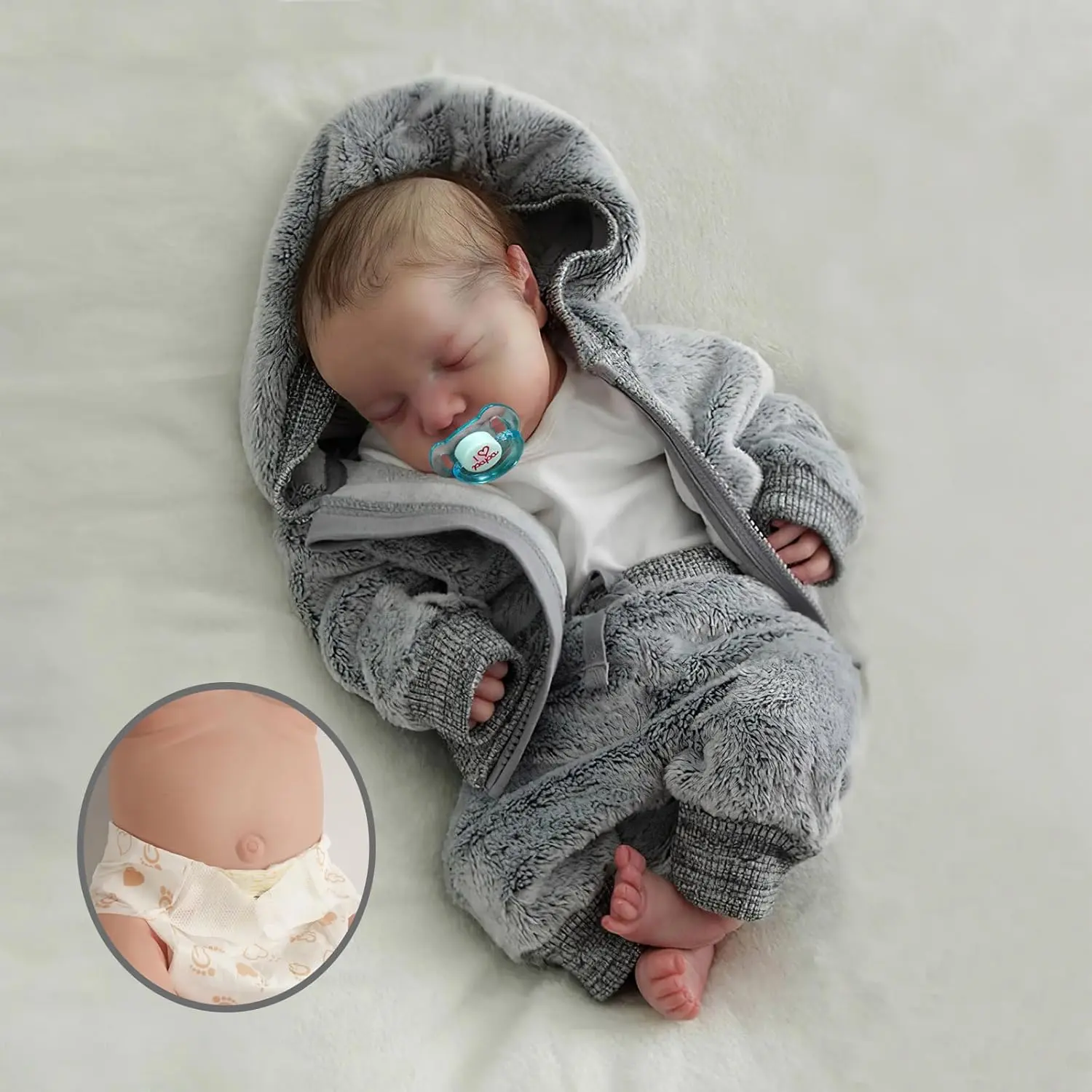 20-inch Noah Close Eyes Full Vinyl Body Boy