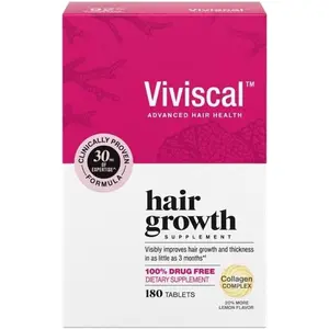 Viviscal Hair Growth Supplements with AminoMar Collagen Complex, Biotin, Zinc, Vitamin C, and Iron
