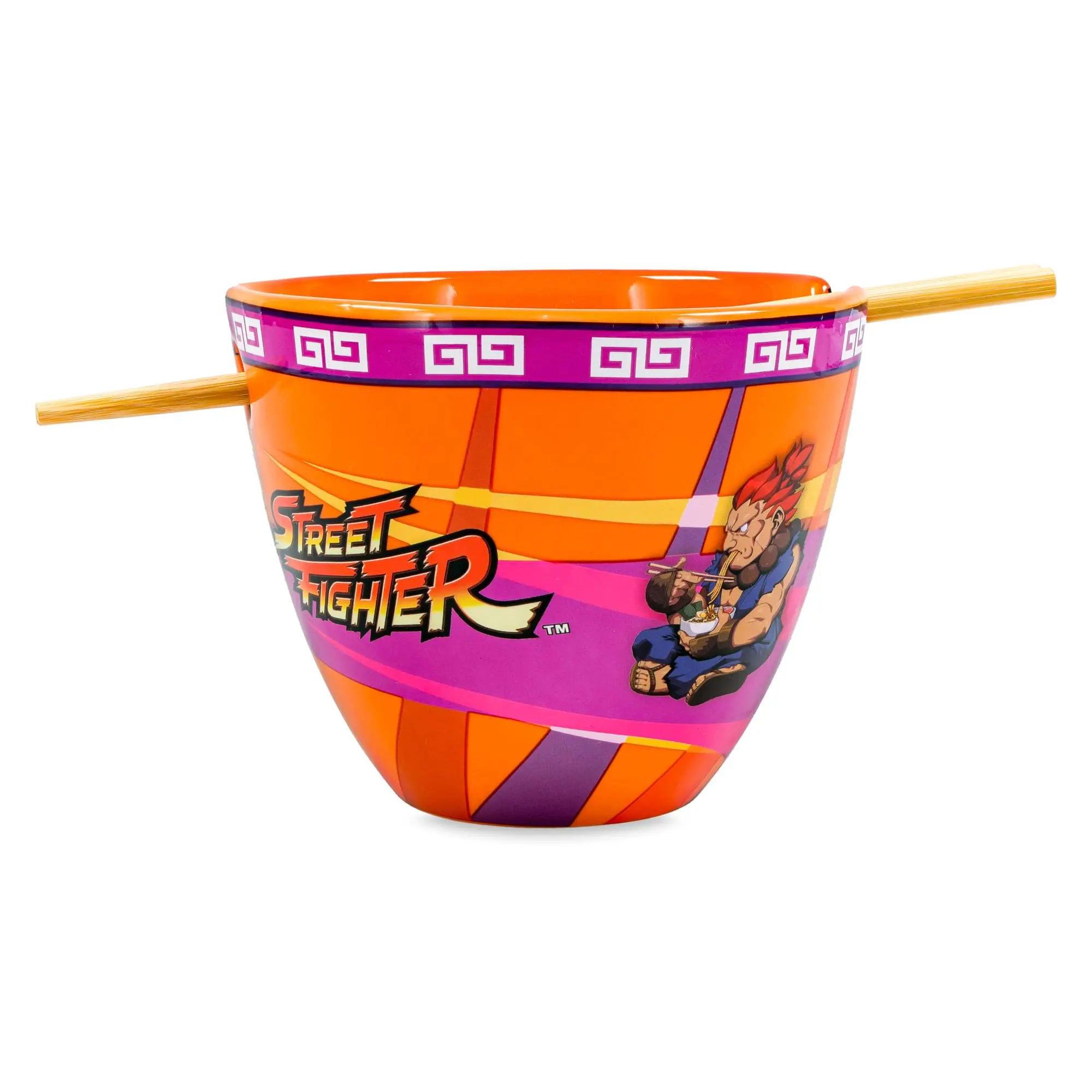 Street Fighter Battle Boys 16-Ounce Ramen Bowl and Chopsticks