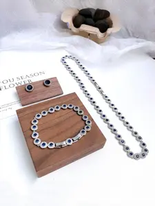 2026 Fashion Jewelry Original New Product Angel White Gold Blue Diamond Set Shining High Quality Tennis Crystal Necklace Women's Luxury Festival Gift