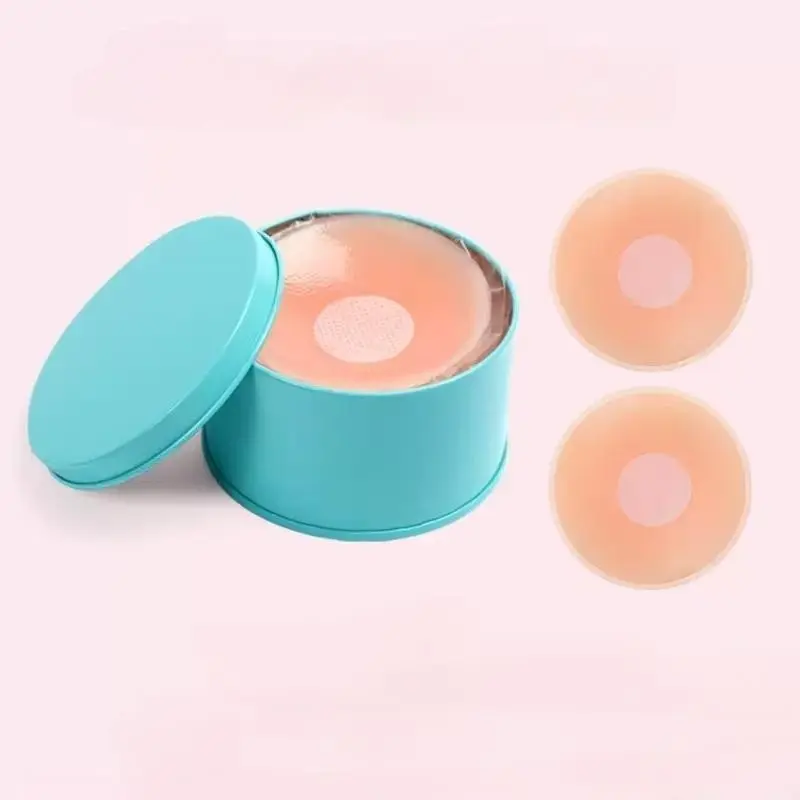 8 Pcs Reusable Silicone Sticky Nipple Covers, Invisible Seamless Self-Adhesive Breast Pad, No Strap Bra Accessories for Women, Comfortable, Soft & Durable