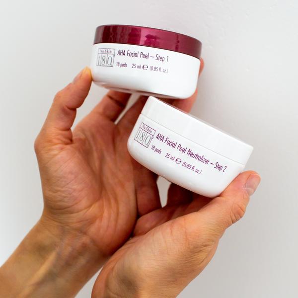 Nu Skin 180° AHA Facial Peel & Neutralizer - Accelerate Skin Cell Turnover & Reduce Wrinkles for Radiant, Youthful Skin - Mild Discoloration