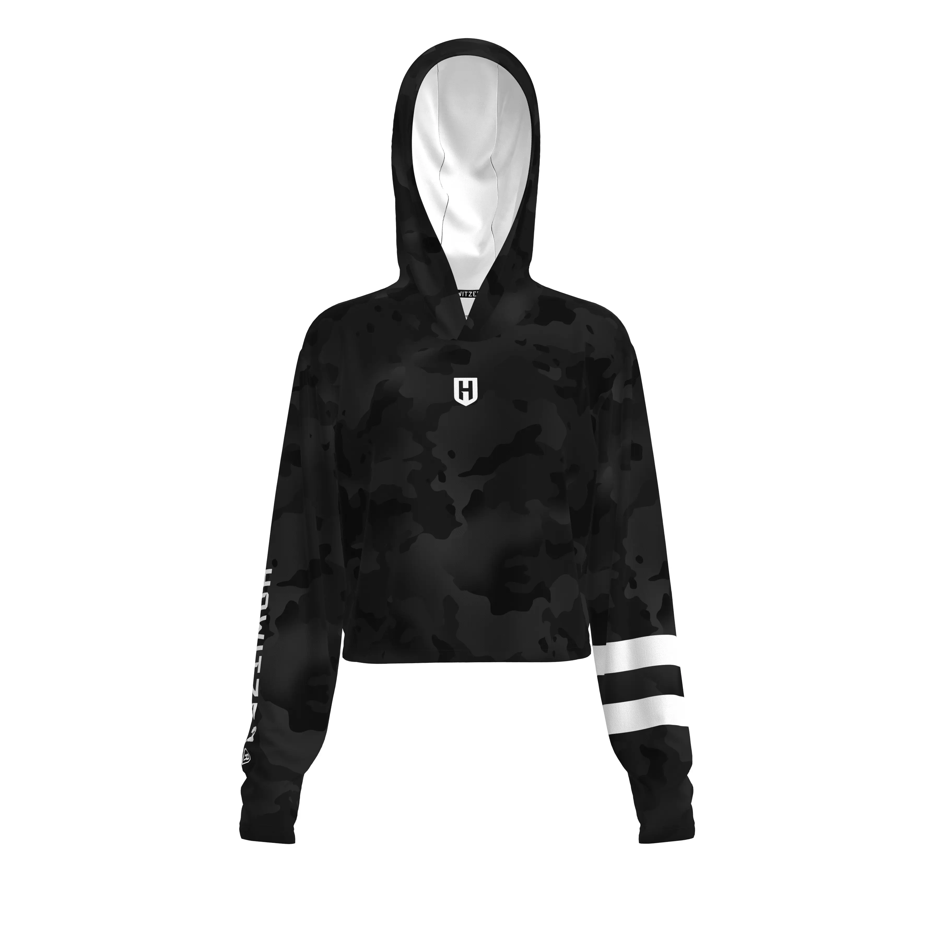 Howitzer Clothing Women's Hoodie - Performance Crop Jersey Victory Tops with Sun-Protective Flat Fabric, Fitted Silhouette