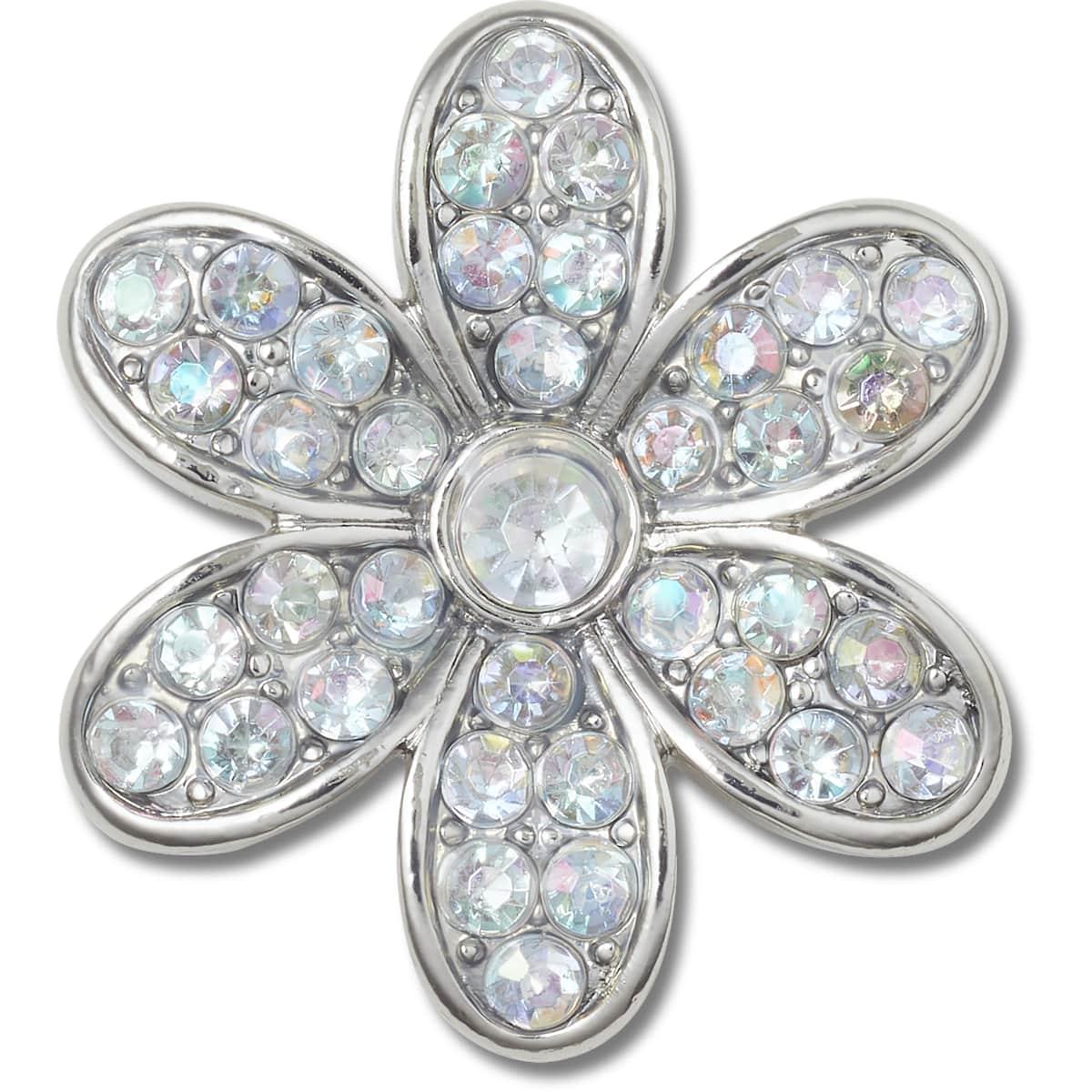 Crocs Jibbitz Silver Daisy Shoe Charms 5 Pack