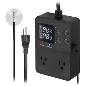 Professional Digital Heating and Cooling Thermostat Controller for Seed Germination, Reptiles and Brewing Breeding Fermenter Greenhouse, Grow Tent, 1875W