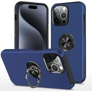 Entronix iPhone 15 Pro/14 Pro Case - 360º Circular Ring Holder, Cover Metal Wireless Dustproof
