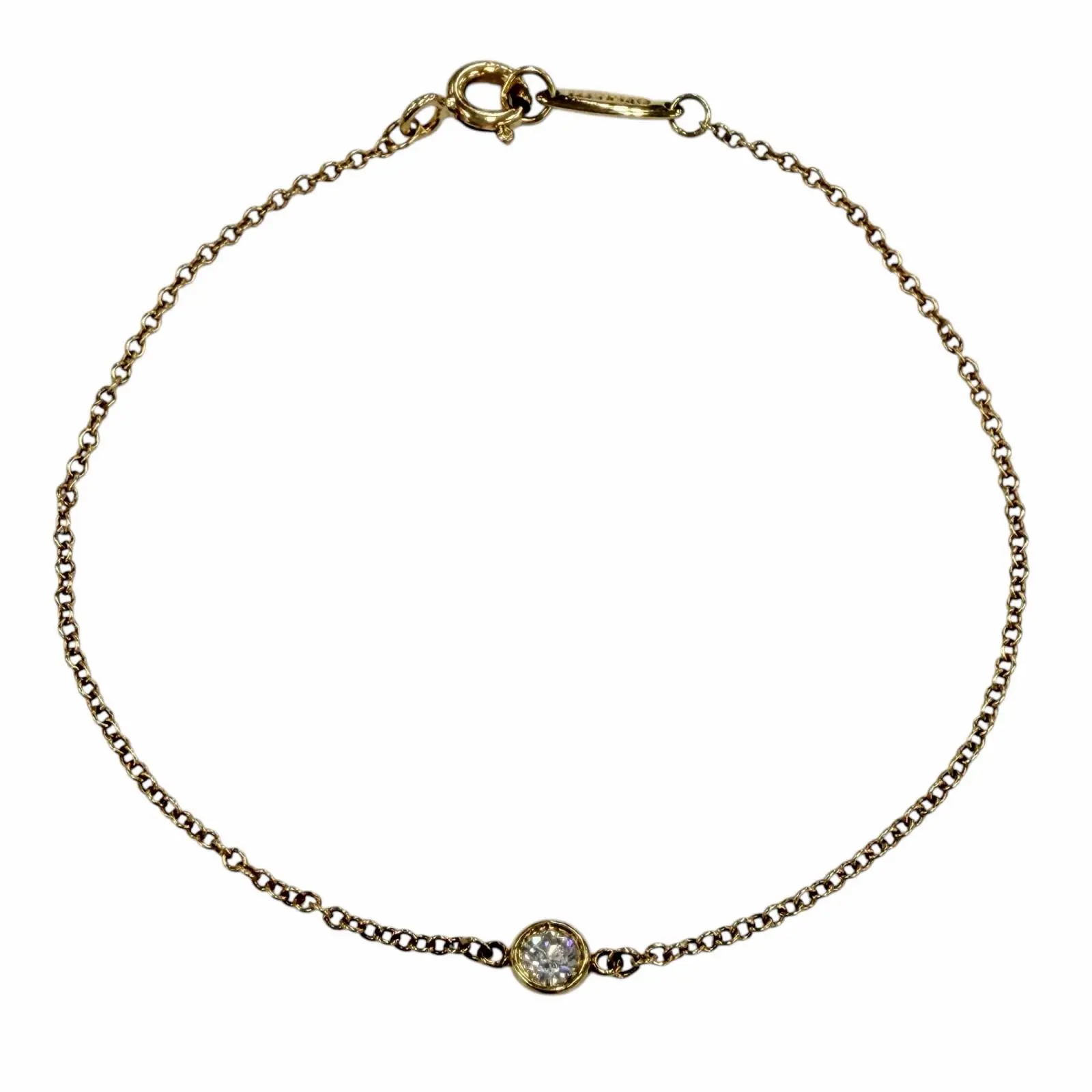Pre-owned Tiffany & Co. 18K Yellow Gold (Au750) Small Leather Goods El Saperetti Gold Bracelet
