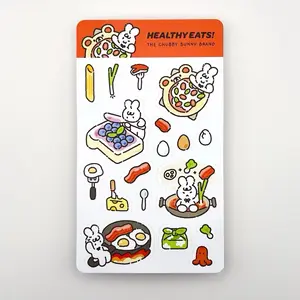 Healthy Eats Vinyl Sticker Sheet - Waterproof, Dishwasher Safe