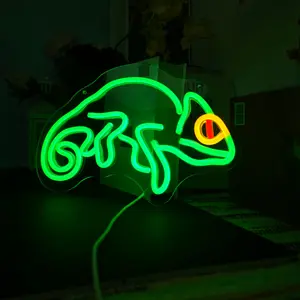 Chameleon LED neon light, neon sign suitable for rooms, shops, bars, home, birthday gifts, wall decoration, Multifunctional Ambient Lights, 5vUSB adjustable switch/Non-electric/Gift box packaging