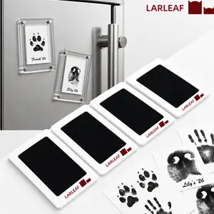 Fridge Magnet Paw Print Kit, 4-Pcs Ink Pads + 2 Fridge Magnets, Mess-Free Stamp Pad for Dogs & Cats,  Clean Touch Ink Pad, Dog Paw & Nose Print Kit, Keepsake Memorial Gift For Pet Dogs And Cats, Pet Memorials, Dog Stuff #Summervibes #