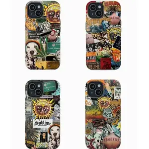 Sublime 90s Reggae Punk Style Tough Phone Case with Santeria & What I Got Lyric Art. Available in 4 Unique Styles for iPhone 11, 12, 13, 14, 15, 16, 17 Pro Max Plus.