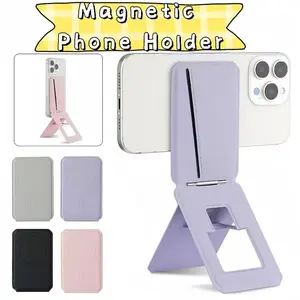 Magnetic Phone Stand with Card Holder, Strong Magnetic Force, Universal Smartphone Mount, Durable & Portable Design