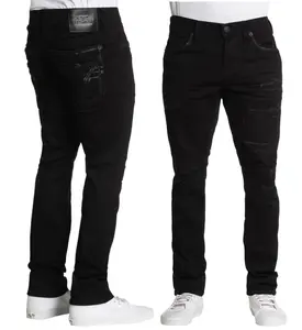 American Fighter Men's Jeans Defender Black Rinse Inseam 34"